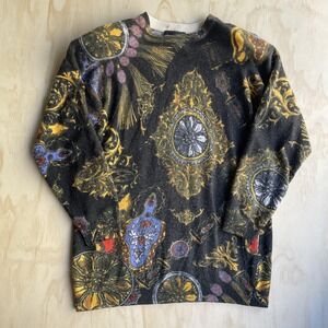 Vintage Pierre Cardin Sweater Mens Medium Multicolor Crewneck Lambswool Knit